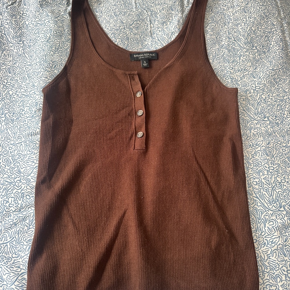 Banana Republic Chocolate Brown Tank Top
